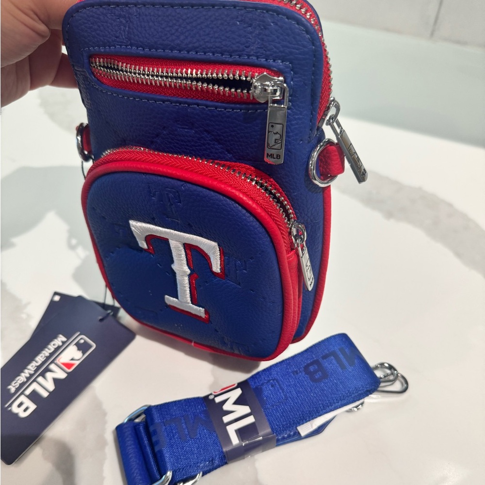 Texas Rangers Blue and Red Crossbody Bag NWT - Picture 4 of 8